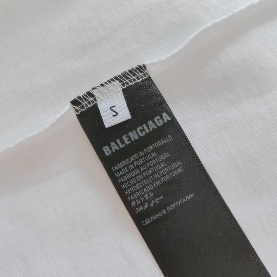 巴黎世家 Balenciaga 重影前后印花短袖