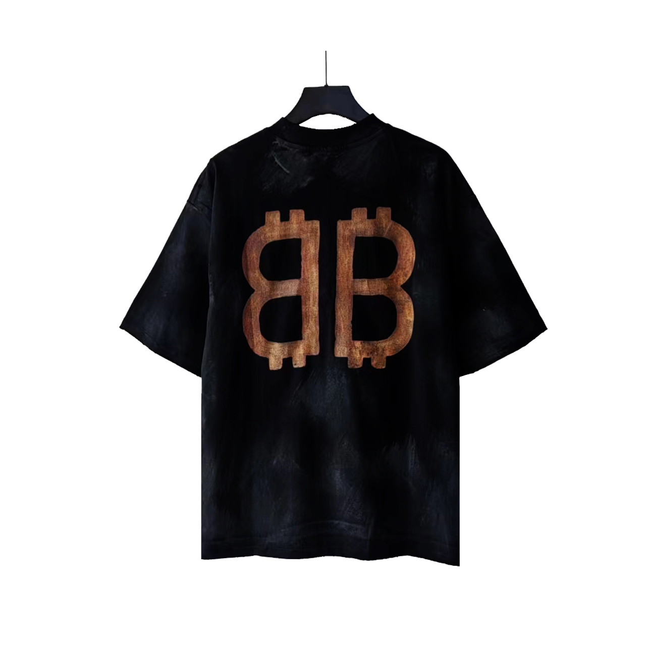 巴黎世家Balenciaga 前后双B水泥手绘短袖