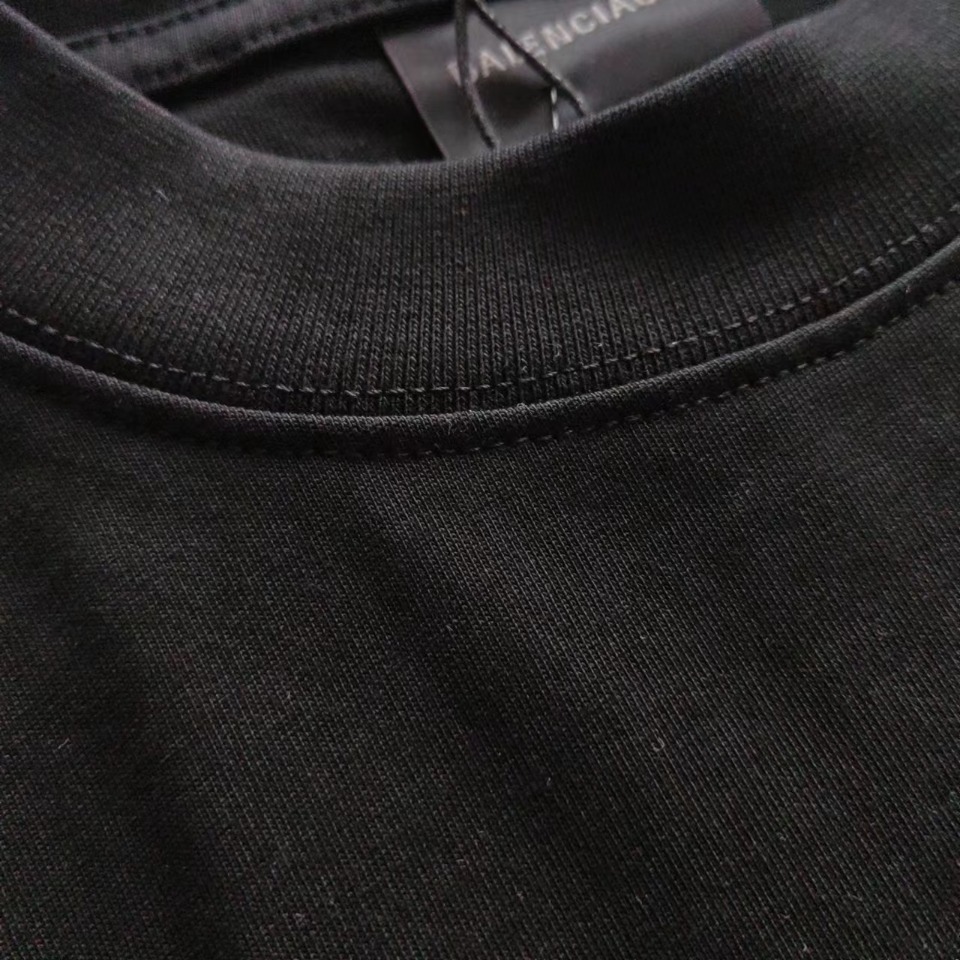 巴黎世家Balenciaga 前后双B水泥手绘短袖