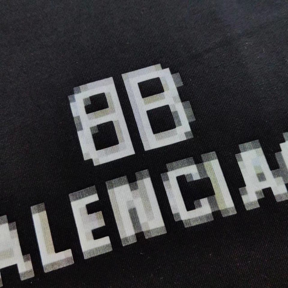 巴黎世家Balenciaga马赛克短袖 巴黎世家模糊短袖