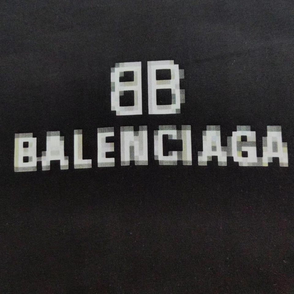 巴黎世家Balenciaga马赛克短袖 巴黎世家模糊短袖