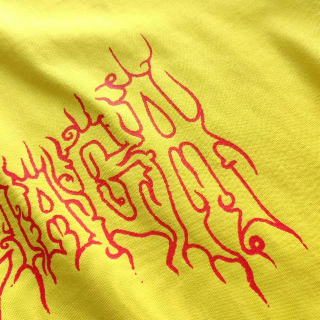巴黎世家Balenciaga新款火焰字母logo短袖 进口椭圆机处理