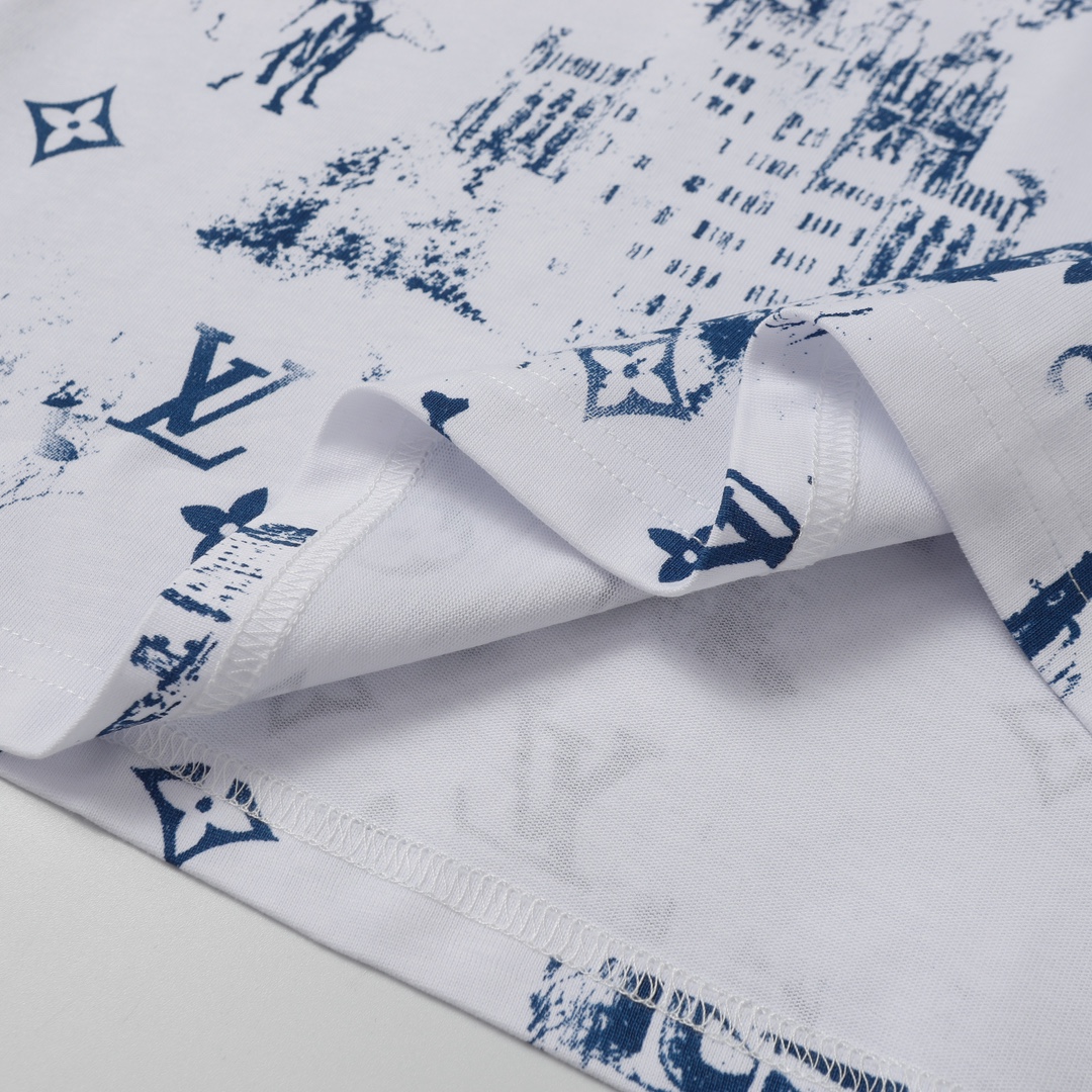 LOUIS VUITTON/路易威登 公园建筑水墨印花短袖