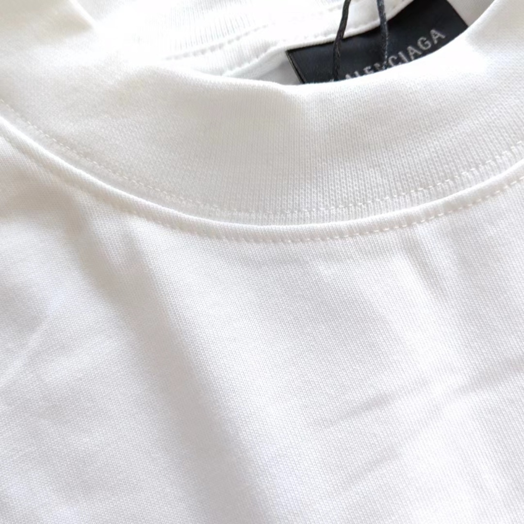 巴黎世家Balenciaga椰树铁塔后背蝙蝠Logo短袖
