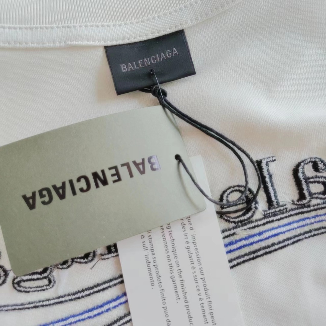 巴黎世家Balenciaga可乐刺绣短袖