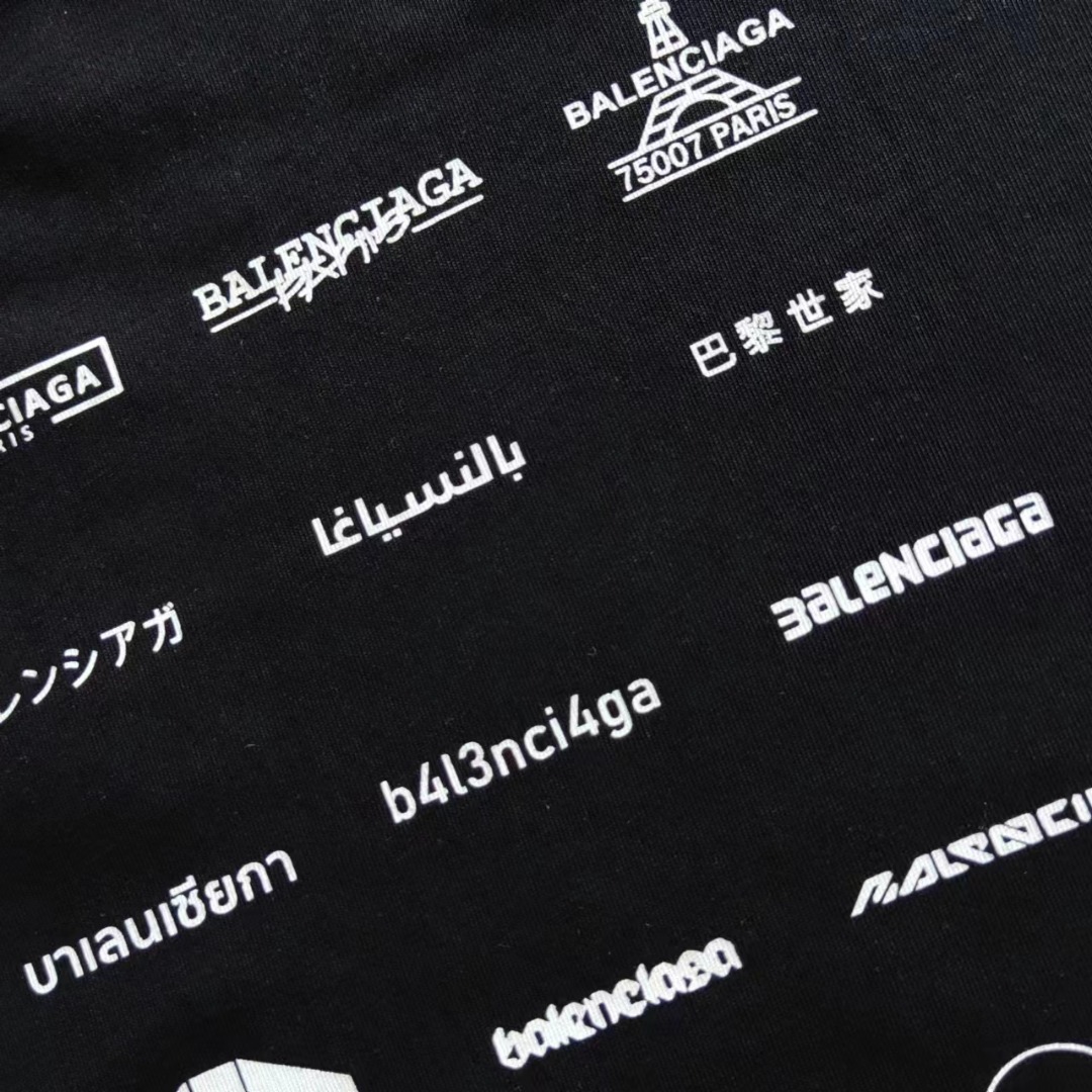 巴黎世家Balenciaga巴黎经典LOGO合集短袖