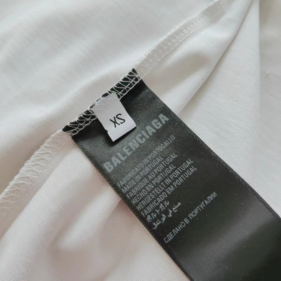 巴黎世家Balenciaga溶解可乐网点印花短袖