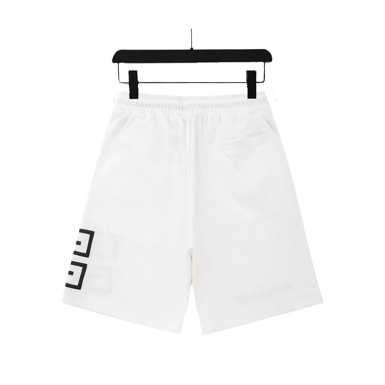GIVENCHY/纪梵希 24FW4G方格绣花短裤 经典字母刺绣 五分裤
