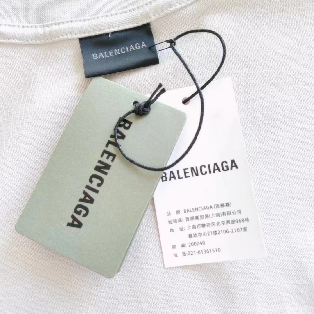 巴黎世家Balenciaga 新款ip反光字母短袖