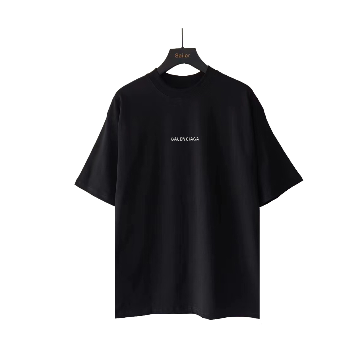 巴黎世家Balenciagg 新款前后中间字母烫钻短袖