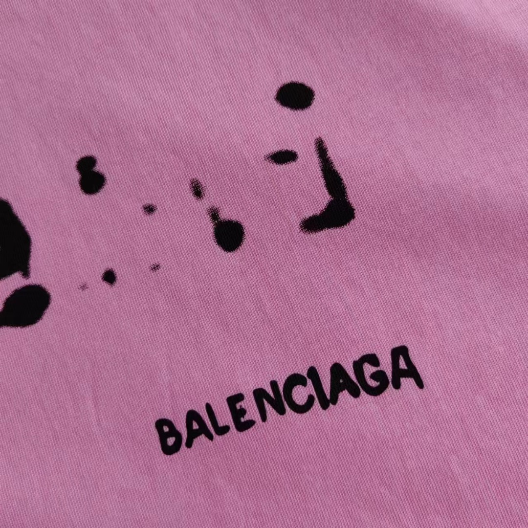 巴黎世家Balenciaga 模糊阴影logo短袖 巴黎世家模糊短袖