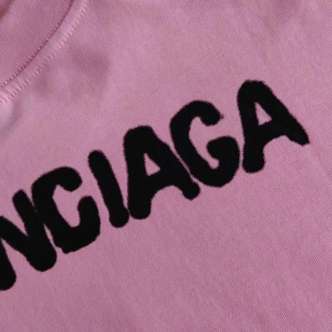 巴黎世家Balenciaga 模糊阴影logo短袖 巴黎世家模糊短袖