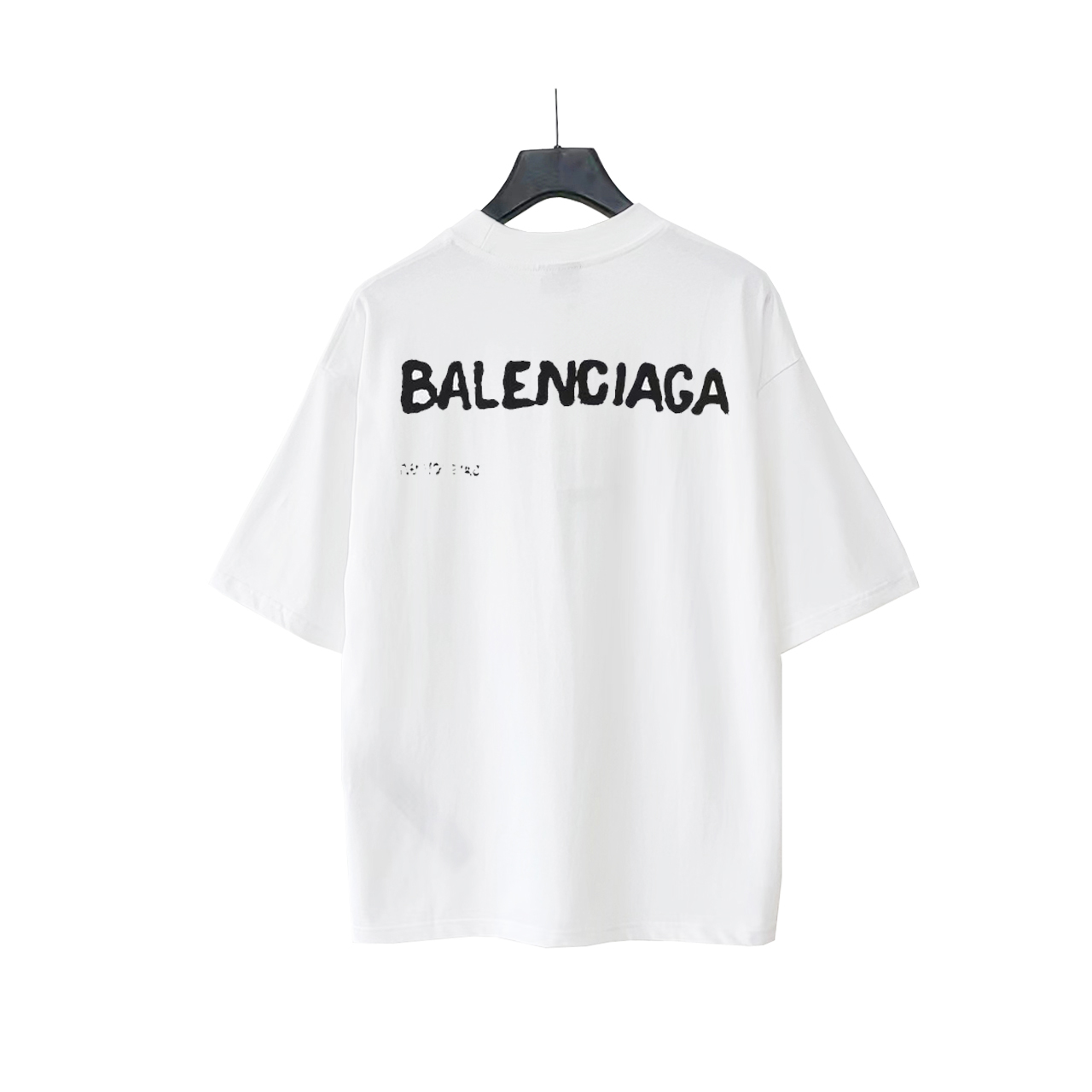 巴黎世家Balenciaga 模糊阴影logo短袖 巴黎世家模糊短袖粉色 白色 黑色