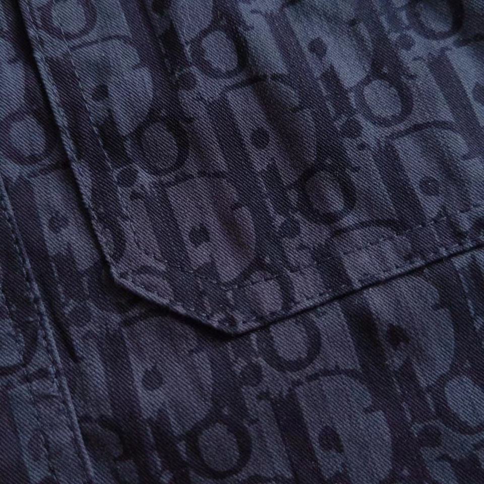 Dior/迪奥 DR字母色织满幅logo提花短袖衬衫