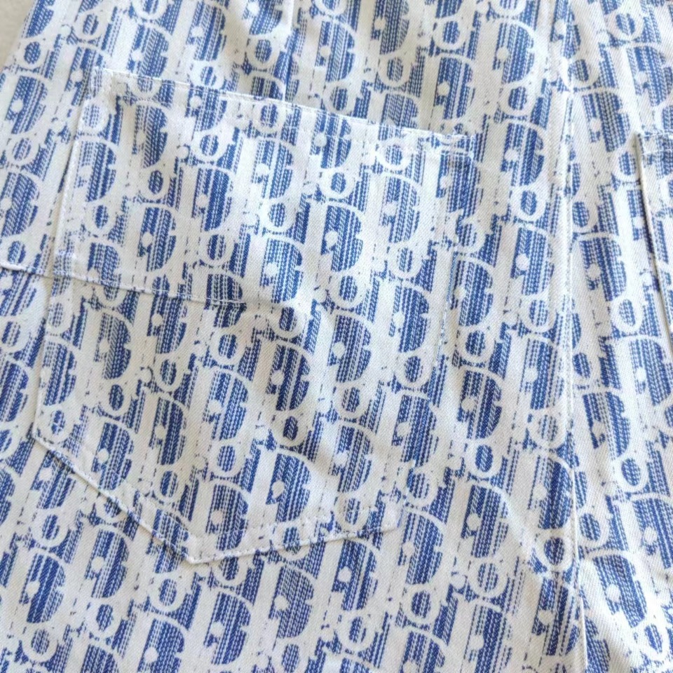 Dior/迪奥 DR字母色织满幅logo提花夏季五分裤短裤