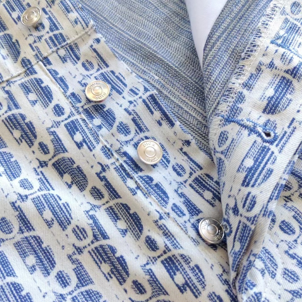 Dior/迪奥 DR字母色织满幅logo提花夏季五分裤短裤