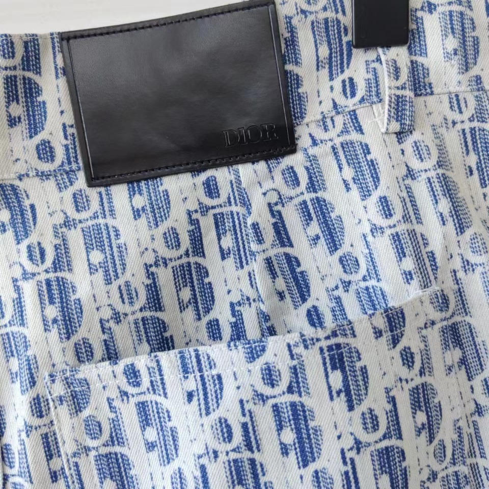 Dior/迪奥 DR字母色织满幅logo提花夏季五分裤短裤