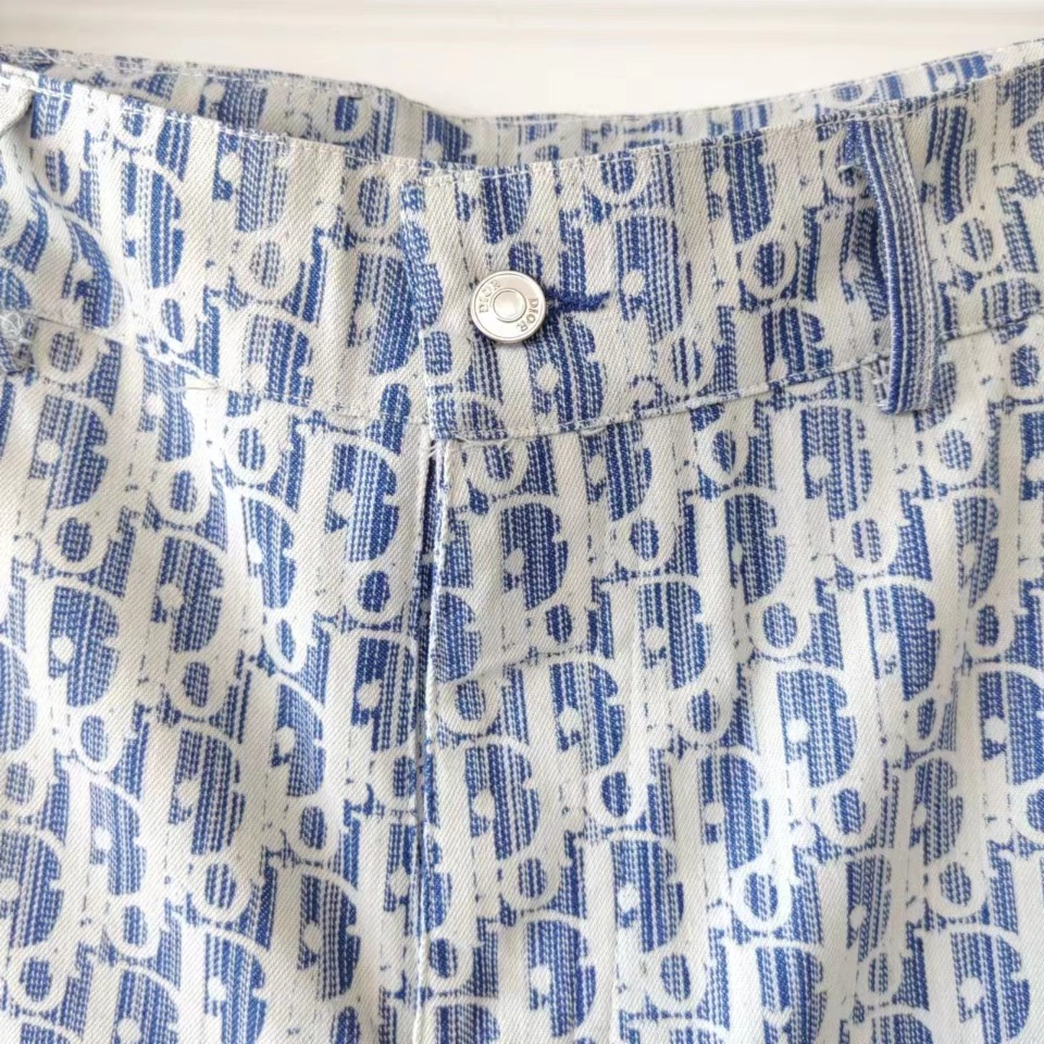 Dior/迪奥 DR字母色织满幅logo提花夏季五分裤短裤