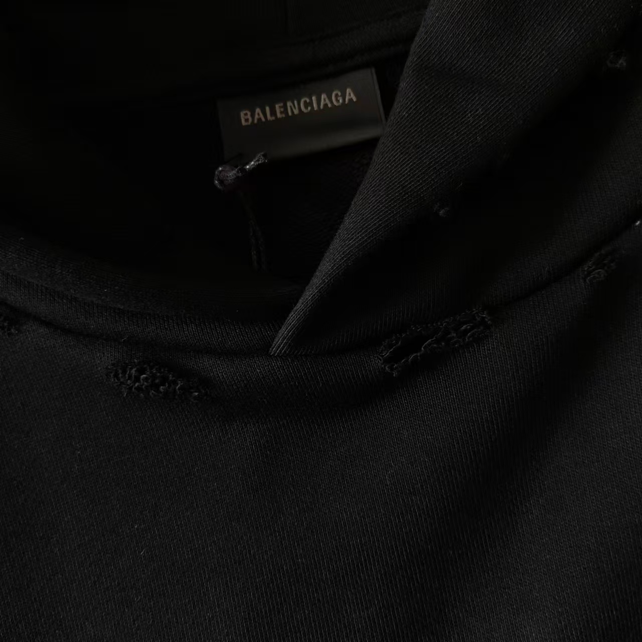 Balenciaga/巴黎世家 AI生成字母连帽卫衣 椭圆机印花细腻 图案部份采用涂鸦风格