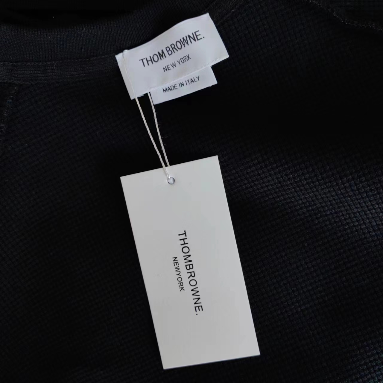 THOM BROWNE 汤姆布朗 TB新款华夫格圆领套头卫衣