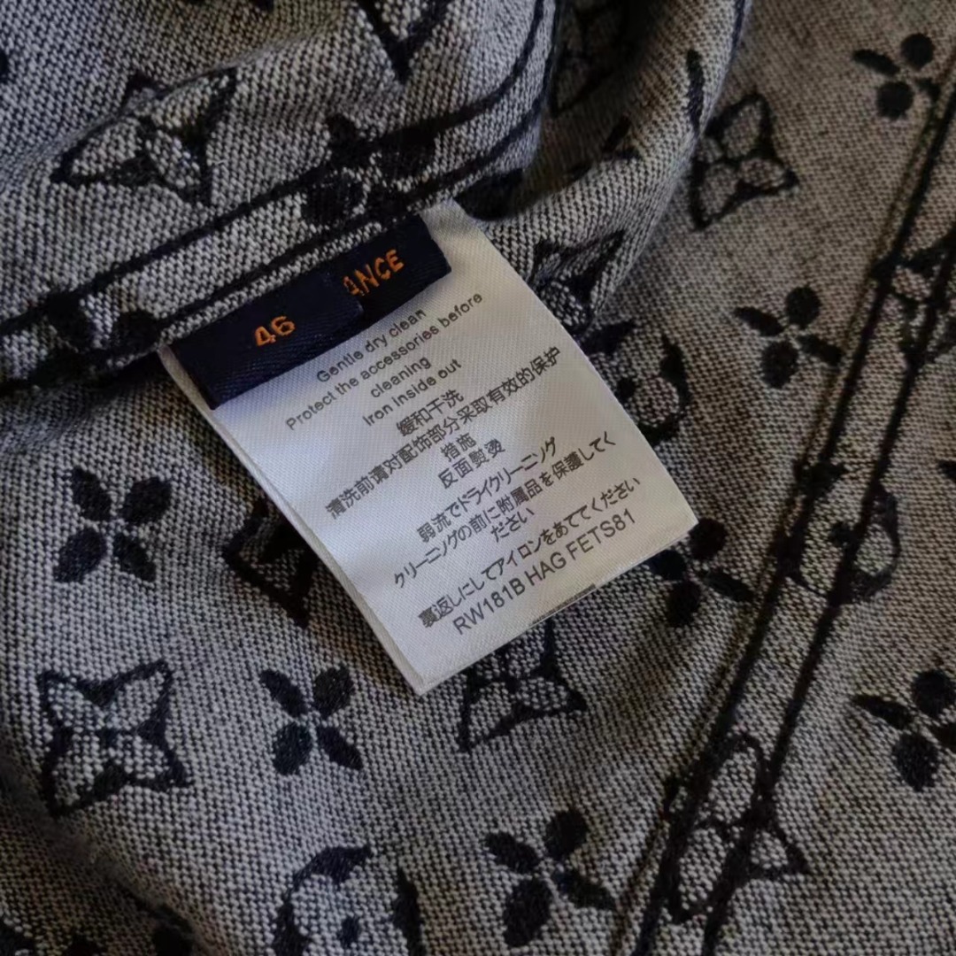 Louis Vuitton & LV路易威登满印简约满印提花logo牛仔夹克外套