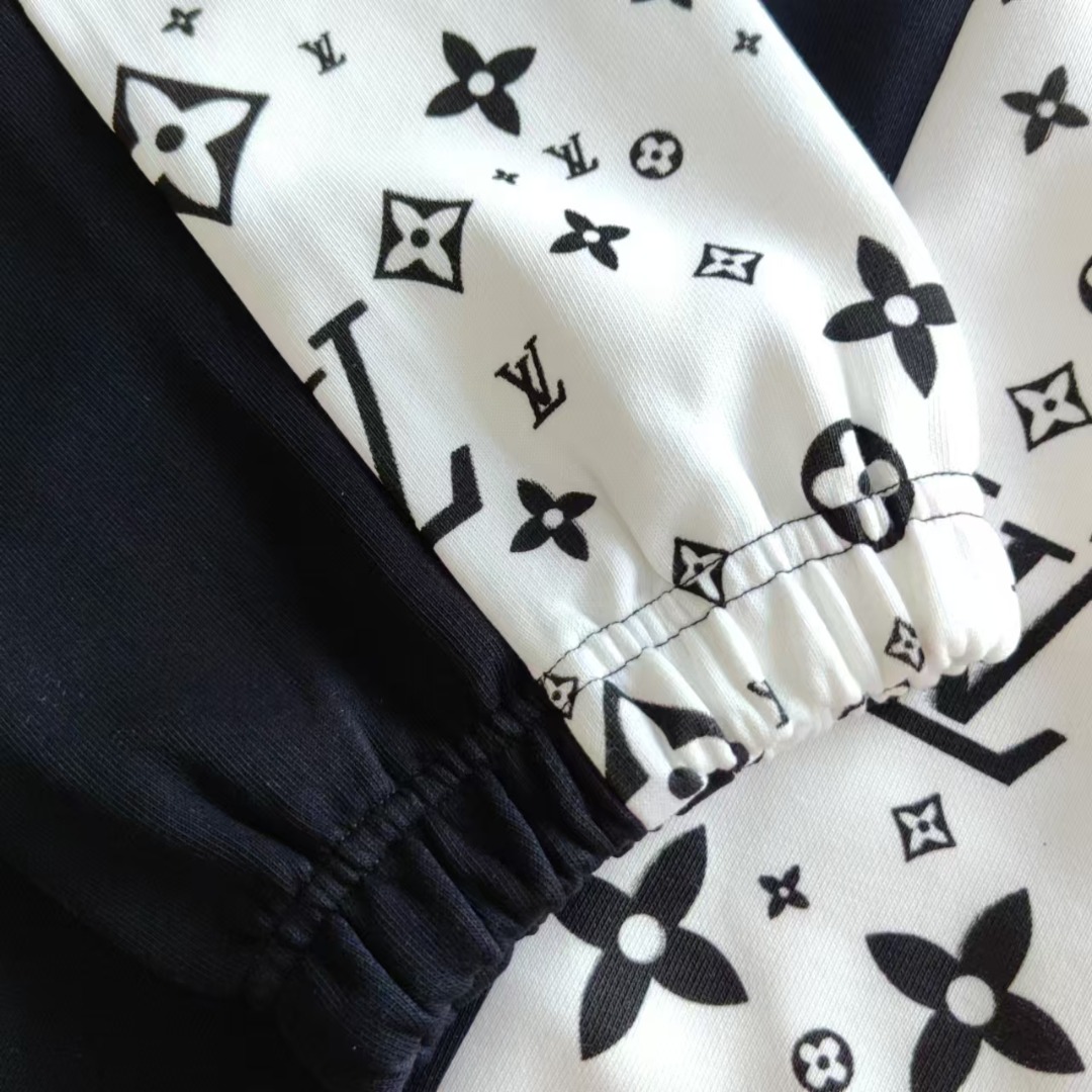 LOUIS VUITTON/路易威登 24SS侧边老花Logo拼接长裤