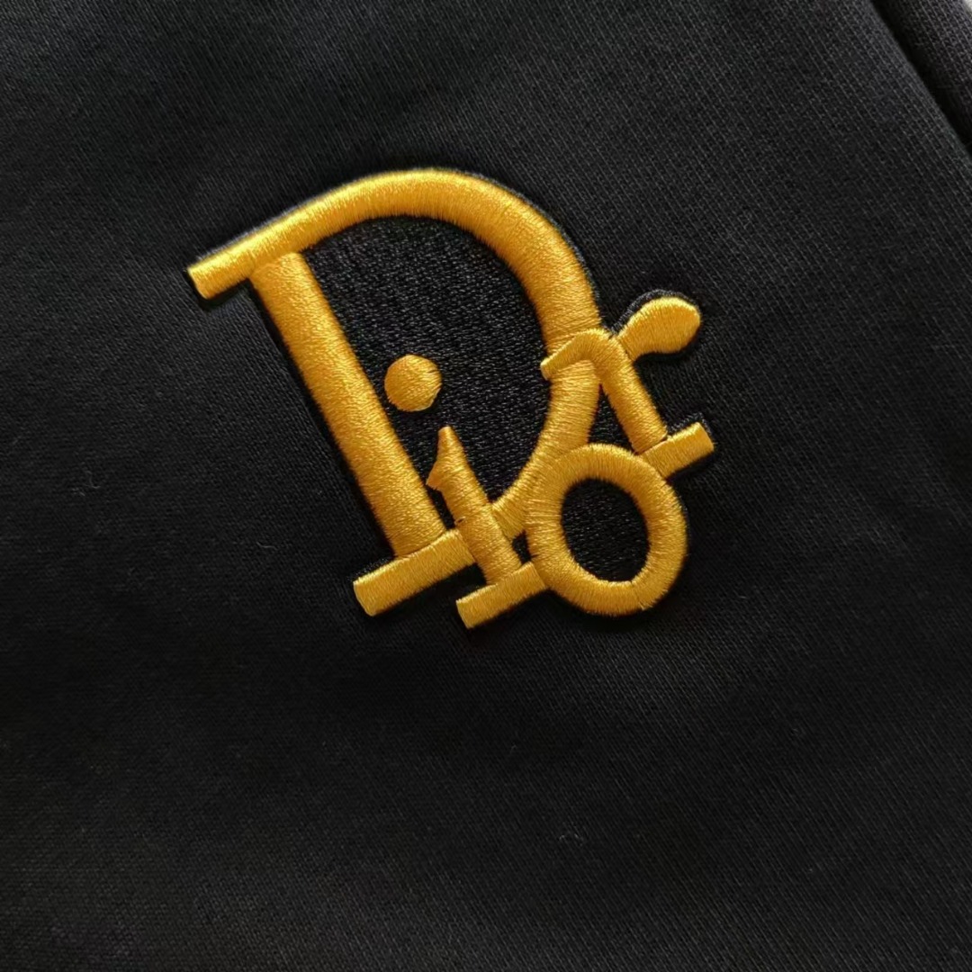 DIOR /迪奥 经典字母金色刺绣 LoGO标识休闲长裤