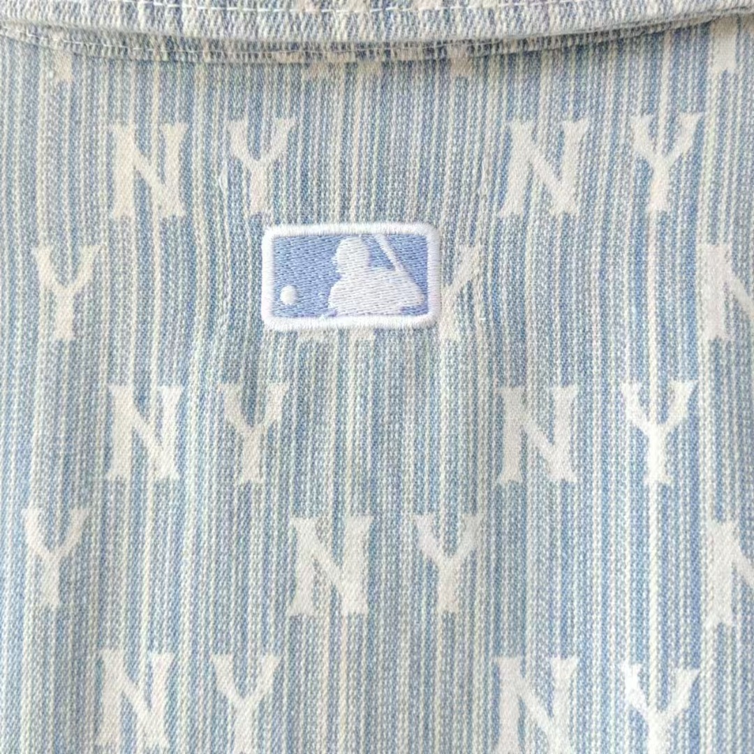 MLB 洋基队 2024SS新款 NY满印水洗牛仔外套