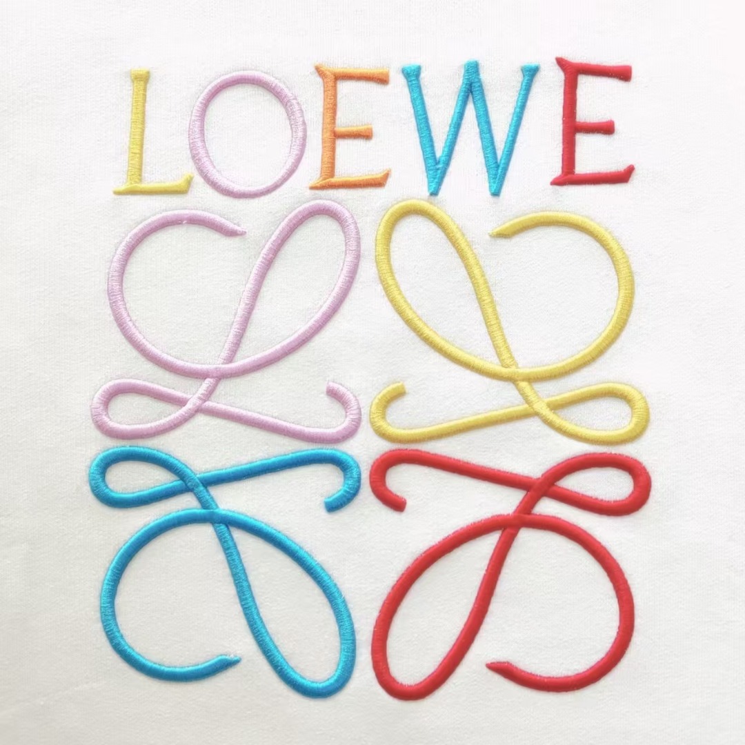 Loewe/罗意威 彩色徽标字母刺绣圆领卫衣