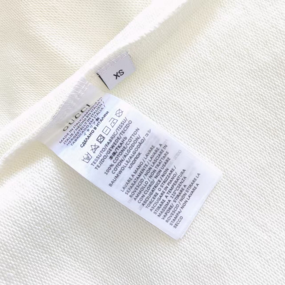 Gucci/古驰 口红双G字母发泡印花圆领卫衣