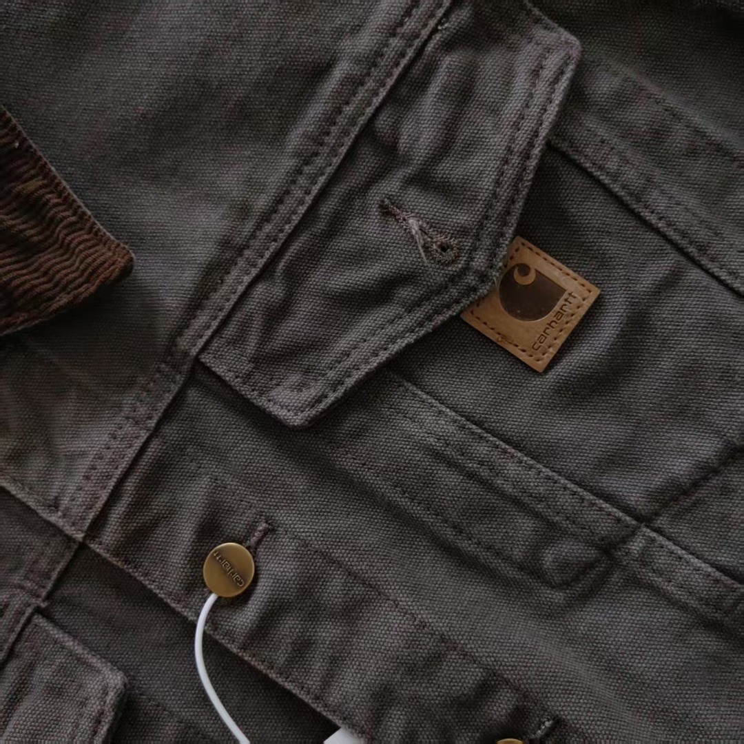 Carhartt WIP卡哈特重磅做旧牛仔底特律翻领夹克