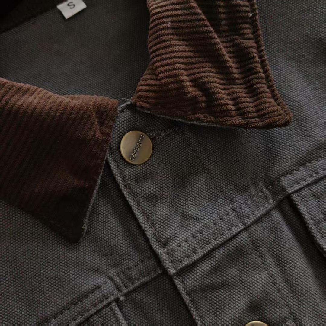 Carhartt WIP卡哈特重磅做旧牛仔底特律翻领夹克