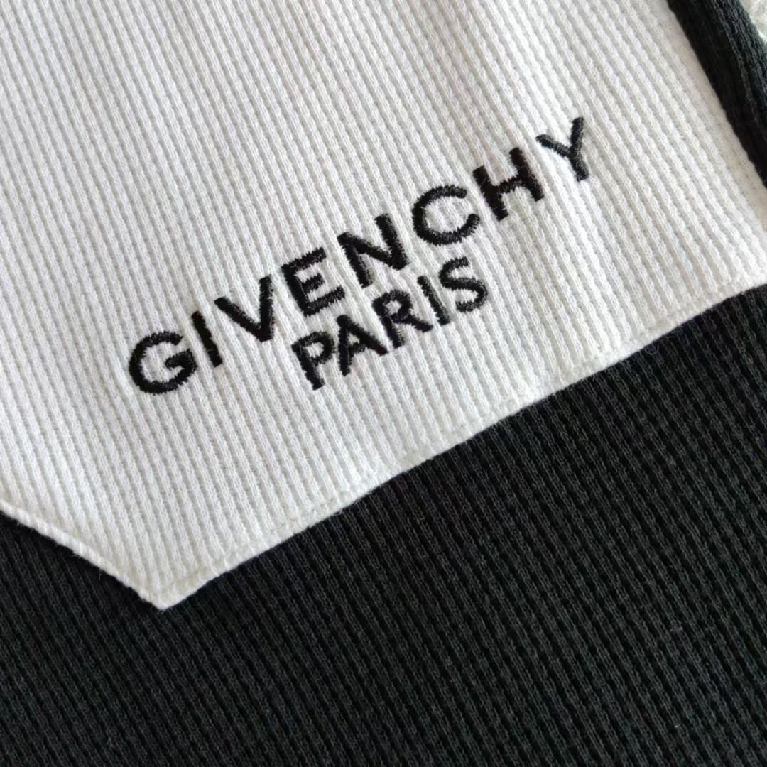 GIVENCHY/纪梵希 24SS 黑白双拼刺绣LOGO休闲长裤