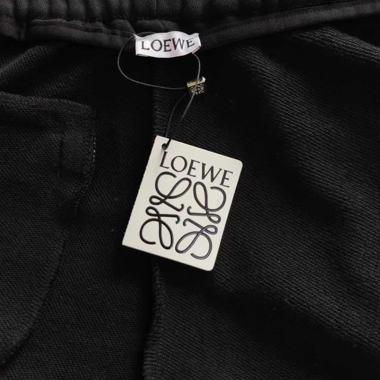 LOEWE 罗意威 拼色织带字母刺绣LOGO标识长裤裤