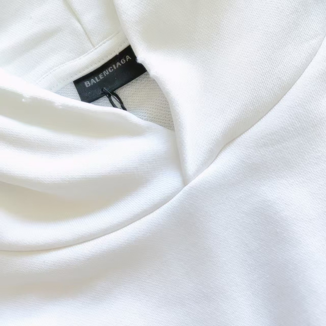 Balenciaga/巴黎世家 BB手绘涂鸦连帽卫衣 进口椭圆机访手绘效果