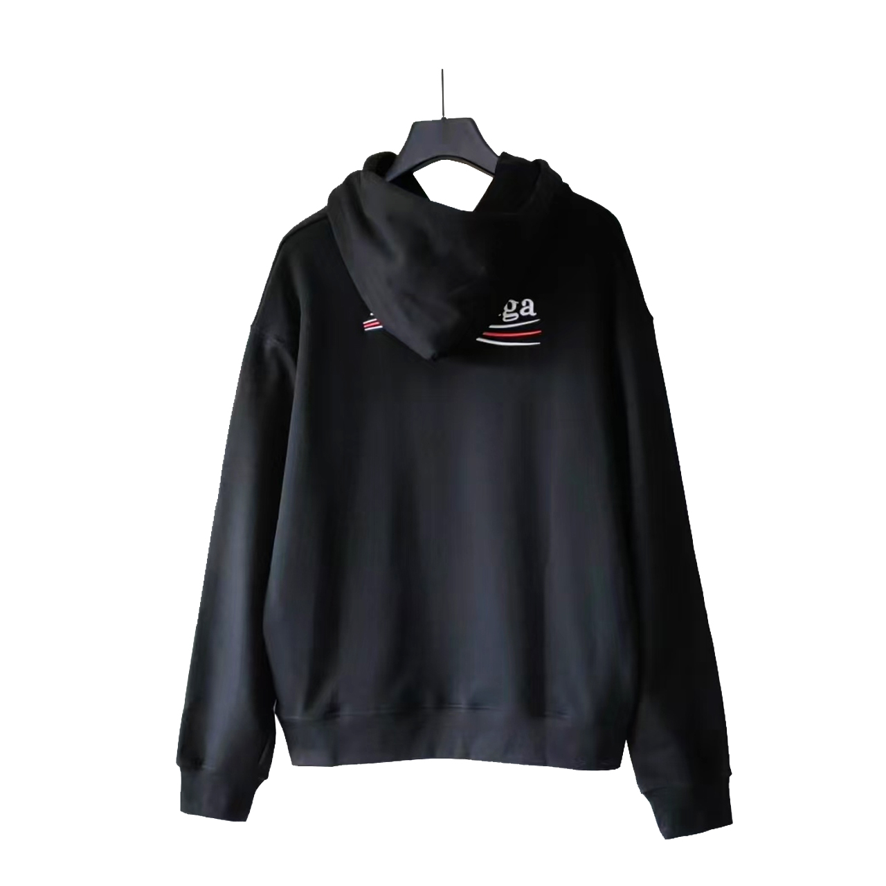 巴黎世家 Balenciaga可乐刺绣连帽卫衣 经典前后Logo印花