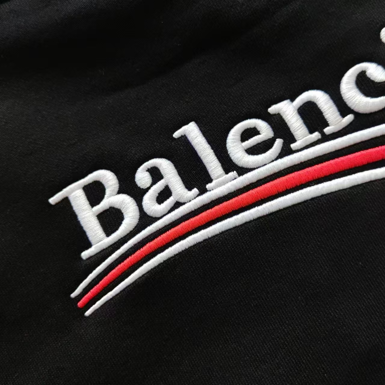 巴黎世家 Balenciaga可乐刺绣连帽卫衣 经典前后Logo印花