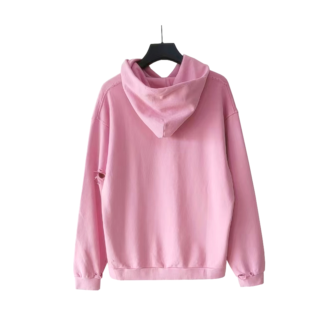 Balenciaga/巴黎世家 正立铁塔直喷破洞连帽卫衣