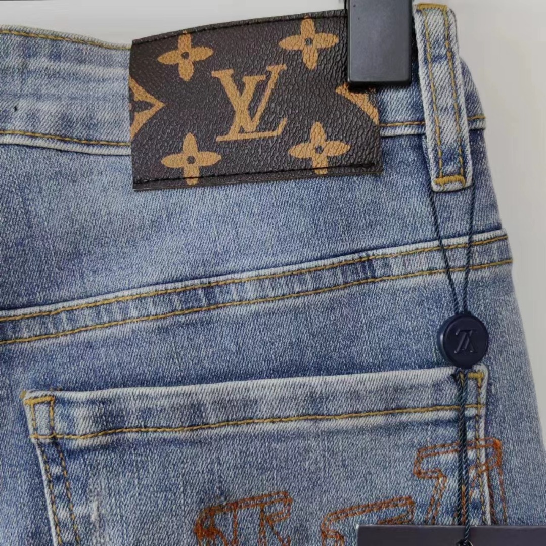 Louis Vuitton 路易威登FREQUENCY GRAPHIC T-SHIRT仔裤牛仔裤 黑色 蓝色