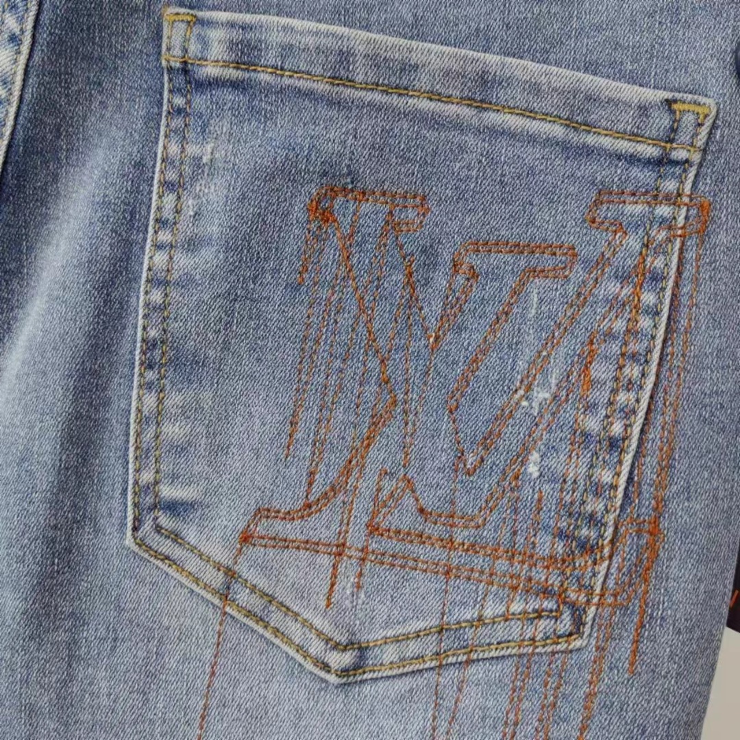 Louis Vuitton 路易威登FREQUENCY GRAPHIC T-SHIRT仔裤牛仔裤 黑色 蓝色