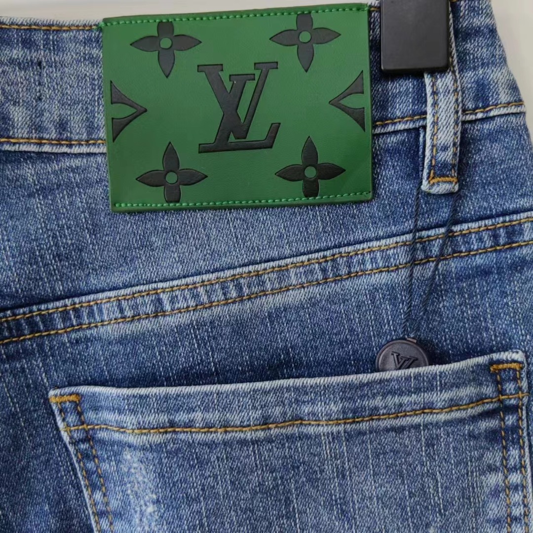 Louis Vuitton 路易威登 小鸭子贴布刺绣牛仔裤 蓝色