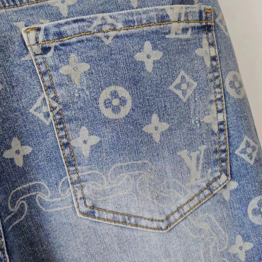 Louis Vuitton /路易威登 水洗老花LOGO牛仔裤