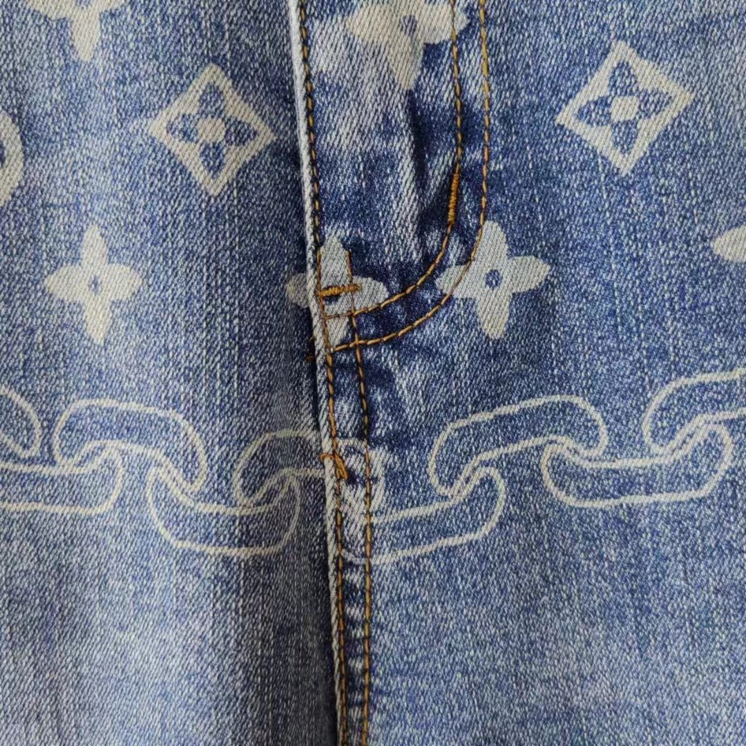 Louis Vuitton /路易威登 水洗老花LOGO牛仔裤