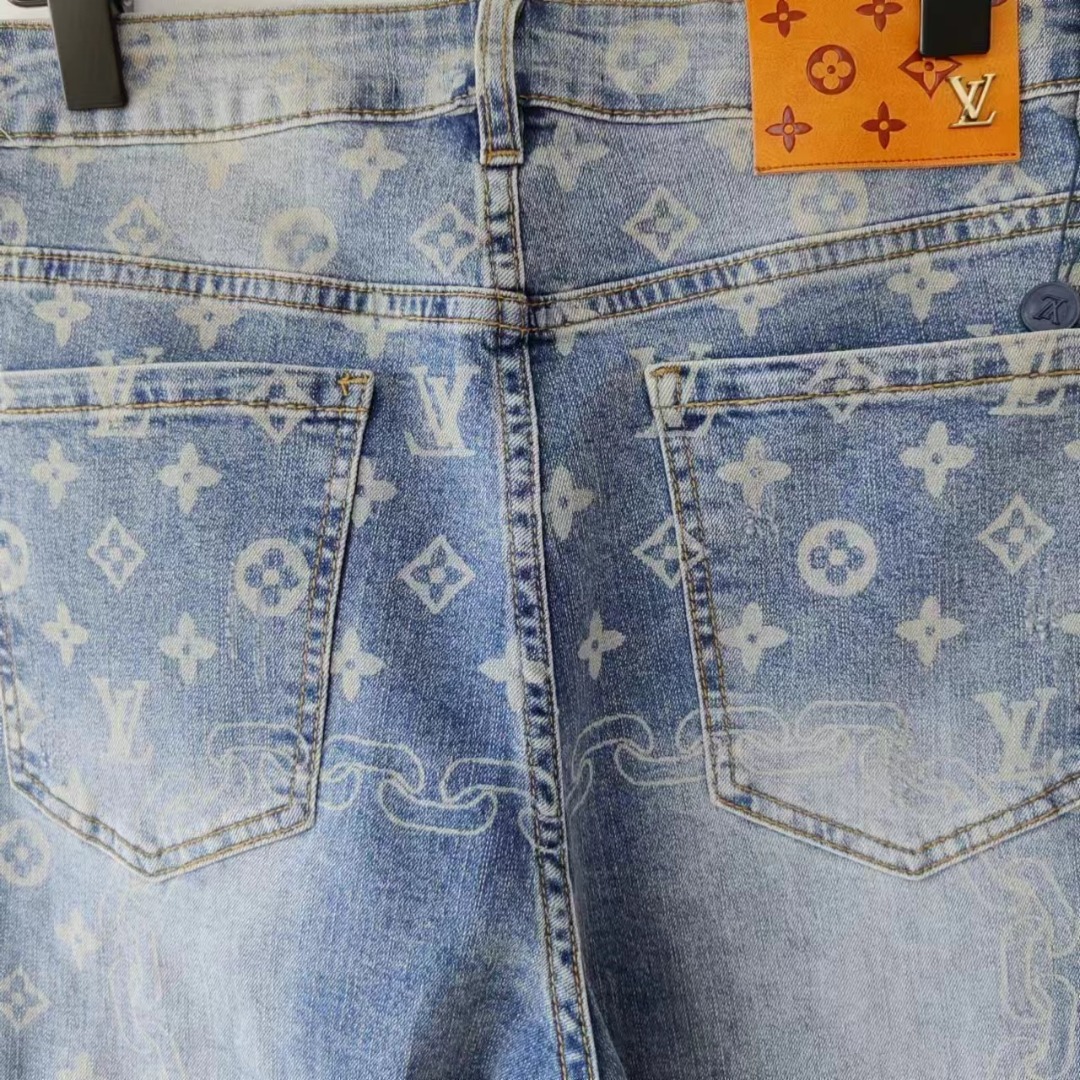 Louis Vuitton /路易威登 水洗老花LOGO牛仔裤