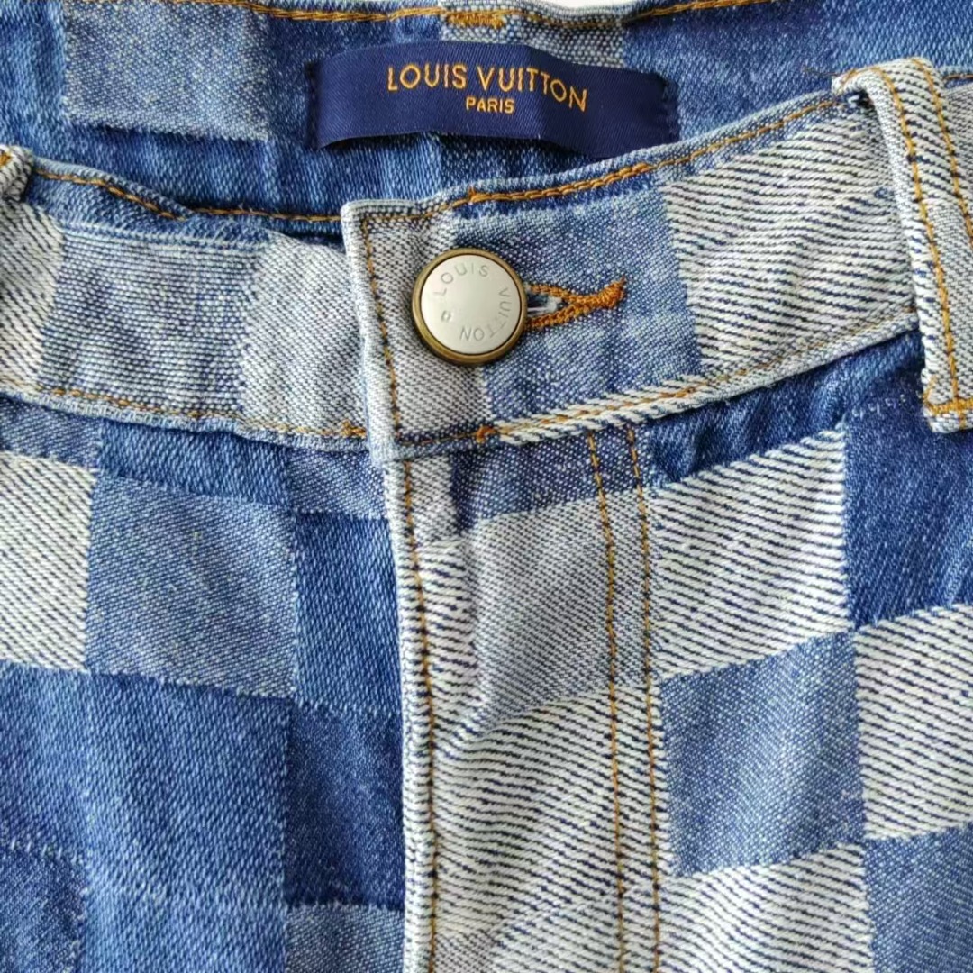 Louis Vuitton 路易威登 24ss 马赛克菲董联名秋冬牛仔裤 套装