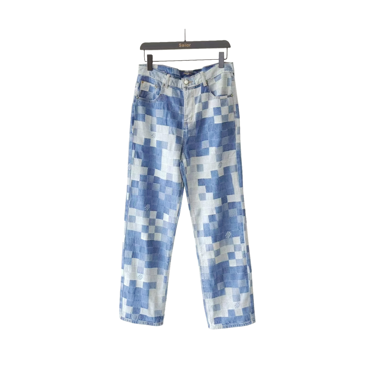 Louis Vuitton 路易威登 24ss 马赛克菲董联名秋冬牛仔裤 套装