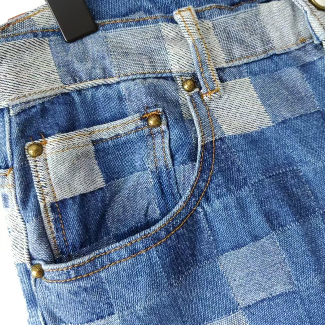Louis Vuitton 路易威登 24ss 马赛克菲董联名秋冬牛仔裤 套装