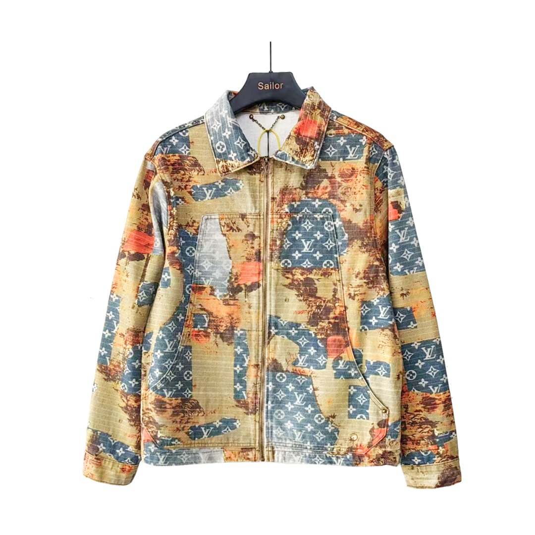Louis Vuitton/路易威登玫瑰花卉满印老花牛仔夹克外套