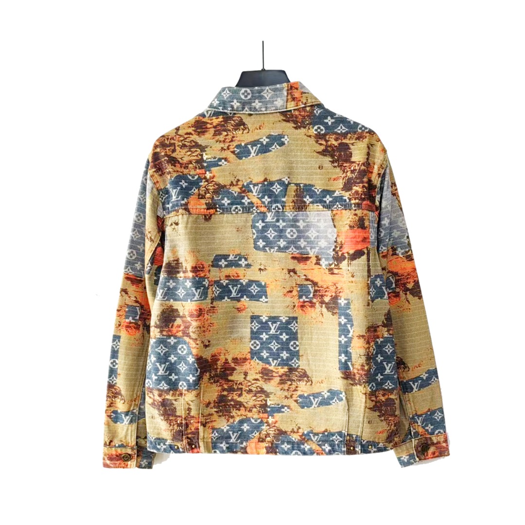 Louis Vuitton/路易威登玫瑰花卉满印老花牛仔夹克外套