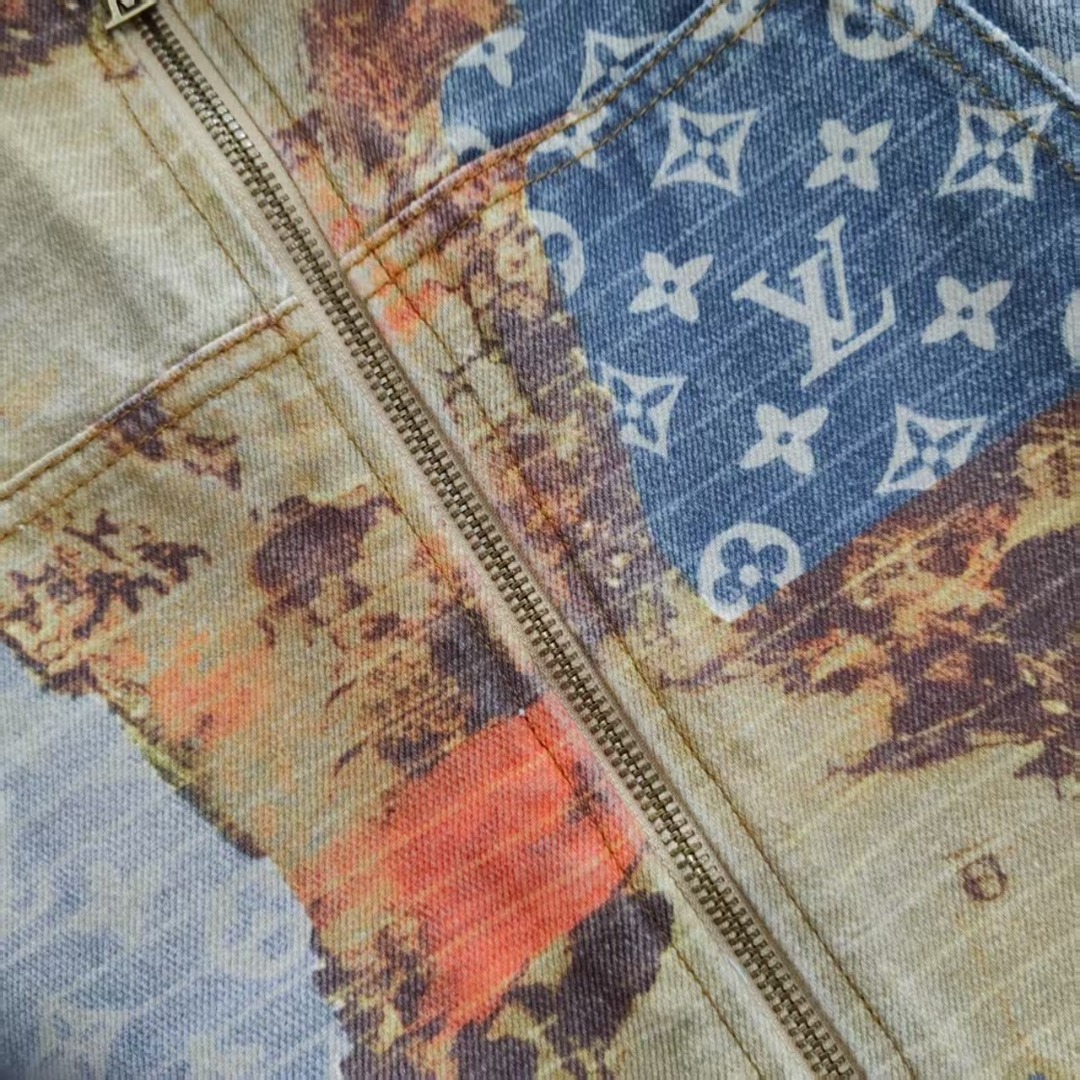 Louis Vuitton/路易威登玫瑰花卉满印老花牛仔夹克外套